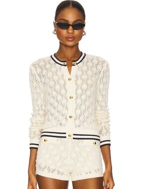 Frame The Rookie Cardigan in Cream Multi